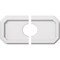 Ekena Millwork Emerald Architectural Grade PVC Ceiling Medallion, 14"W x 7"H x 3"ID x 4 3/4"C x 1"P, Two-Piece CMP14X7ED2-03000 - alternate 1